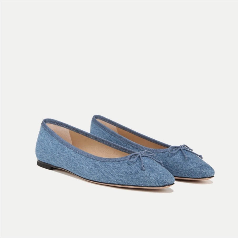 Veronica Beard Catherine Denim Ballet Flat NEW